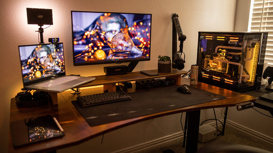 how to adjust dual monitor stand?