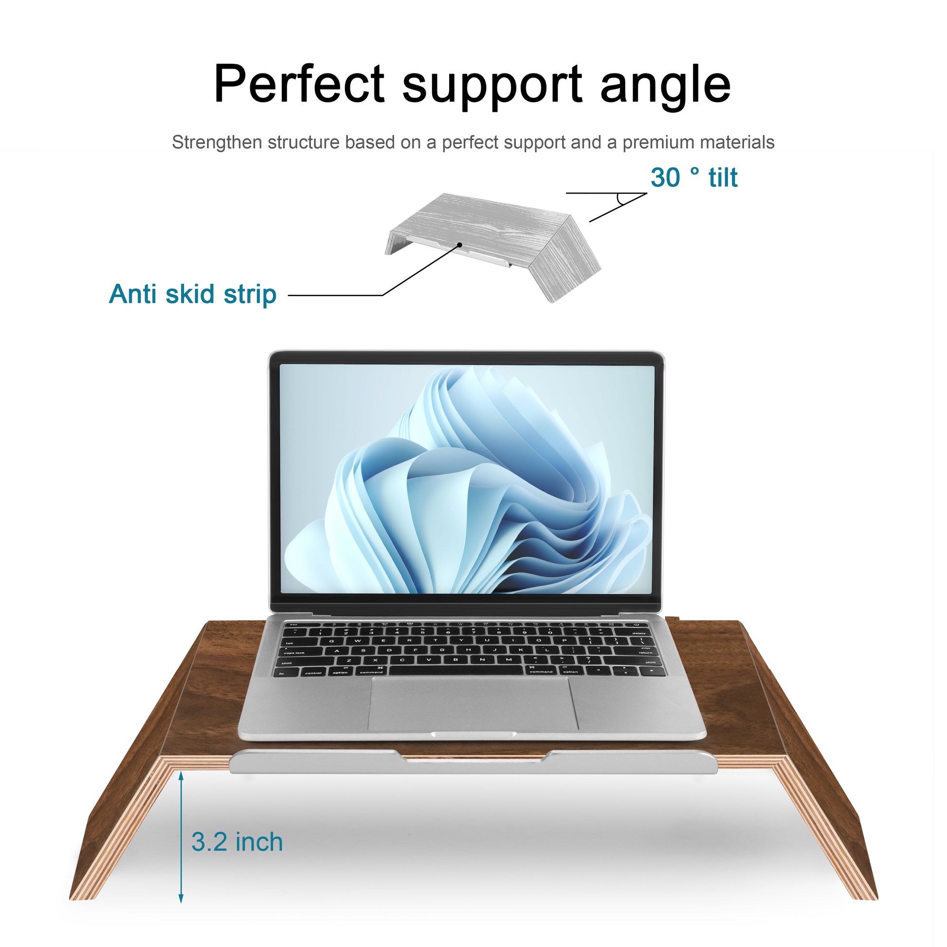 Aothia Wood Desktop Stands for Laptop