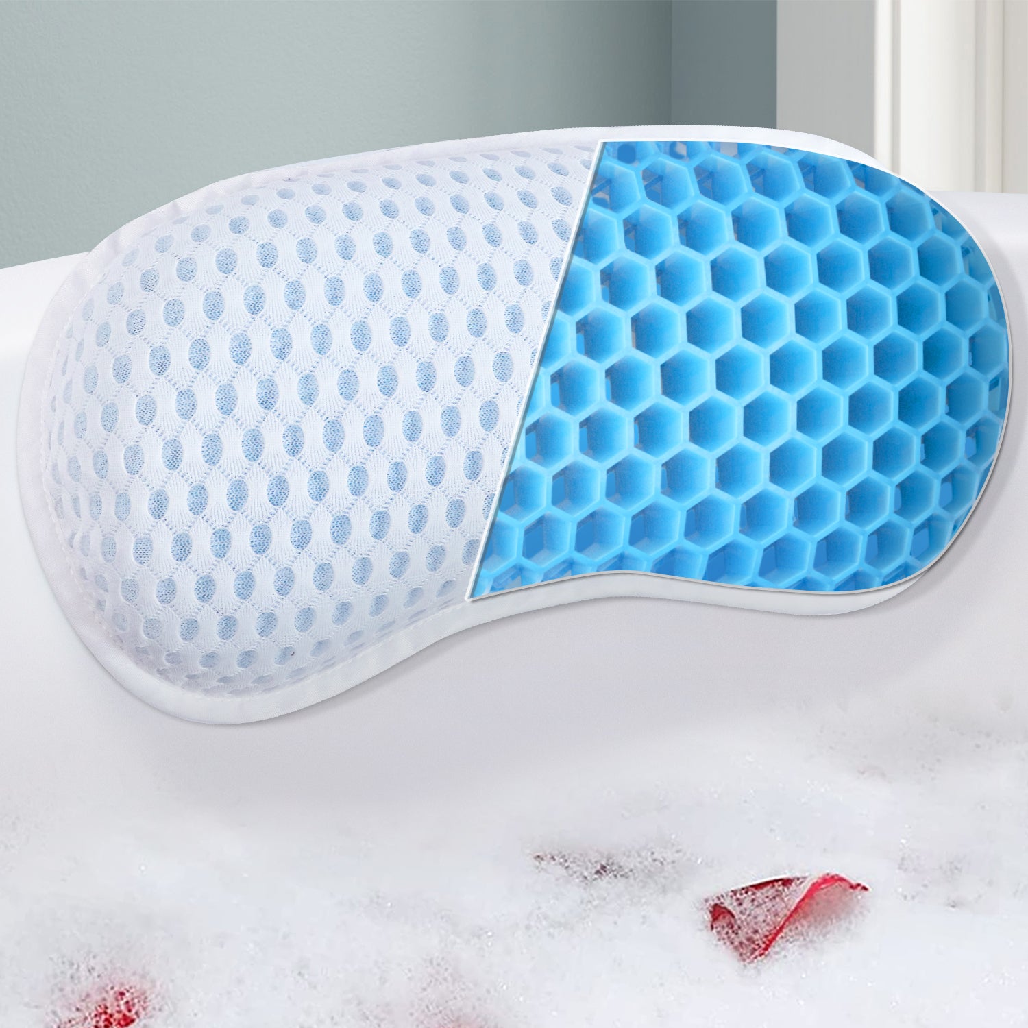 Olaemuo Bath Pillow Ergonomic Bathtub Pillow, Bath Bathtub Pillows