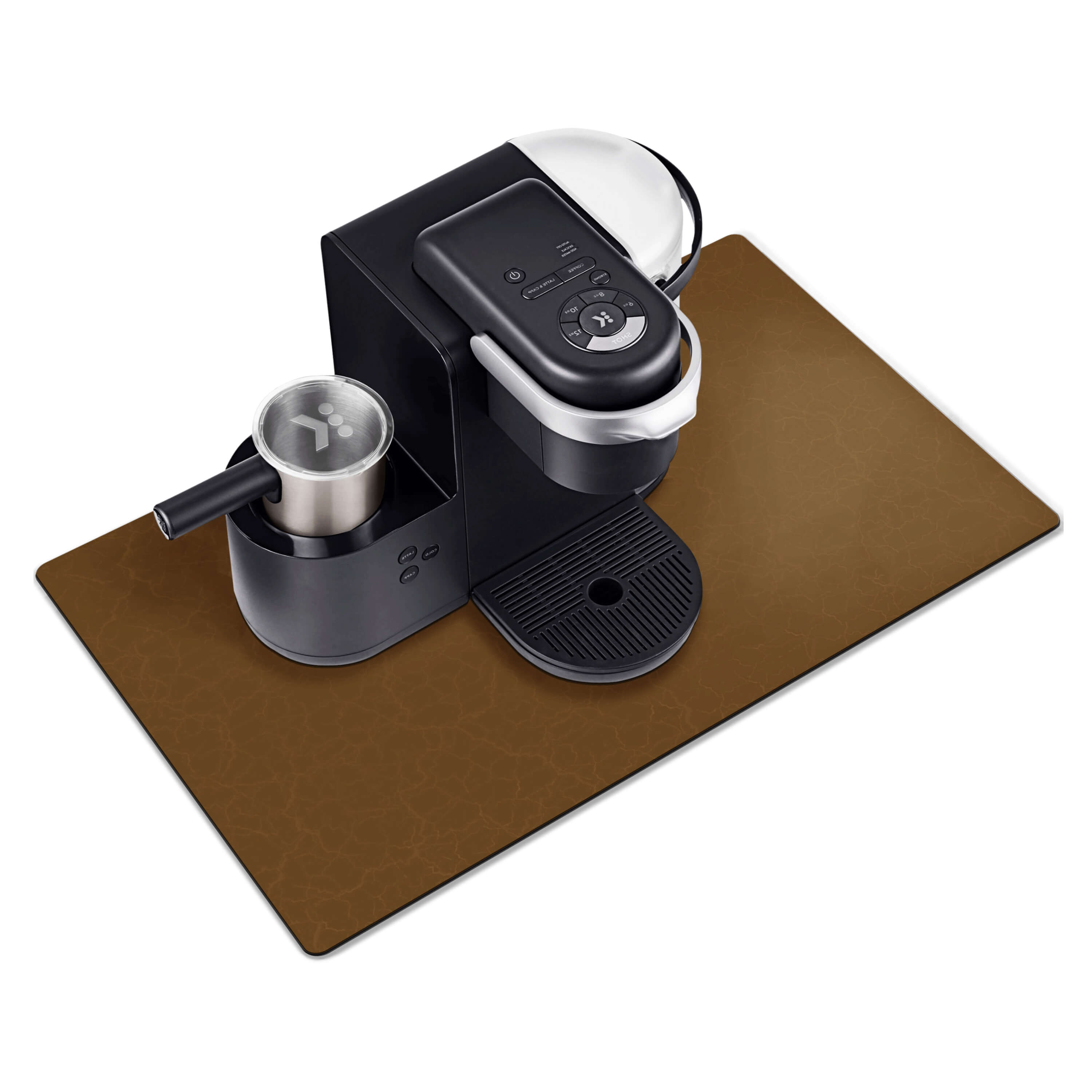 Golener | Best Coffee Maker Mat for Countertops Kitchen Counter Decor 23x15 / Light Marble Brown