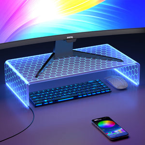 Desk Acrylic Monitor Stand & LED