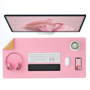 ECO Cork & Leather Dual-side Desk Pad (Two Sizes / Pink)