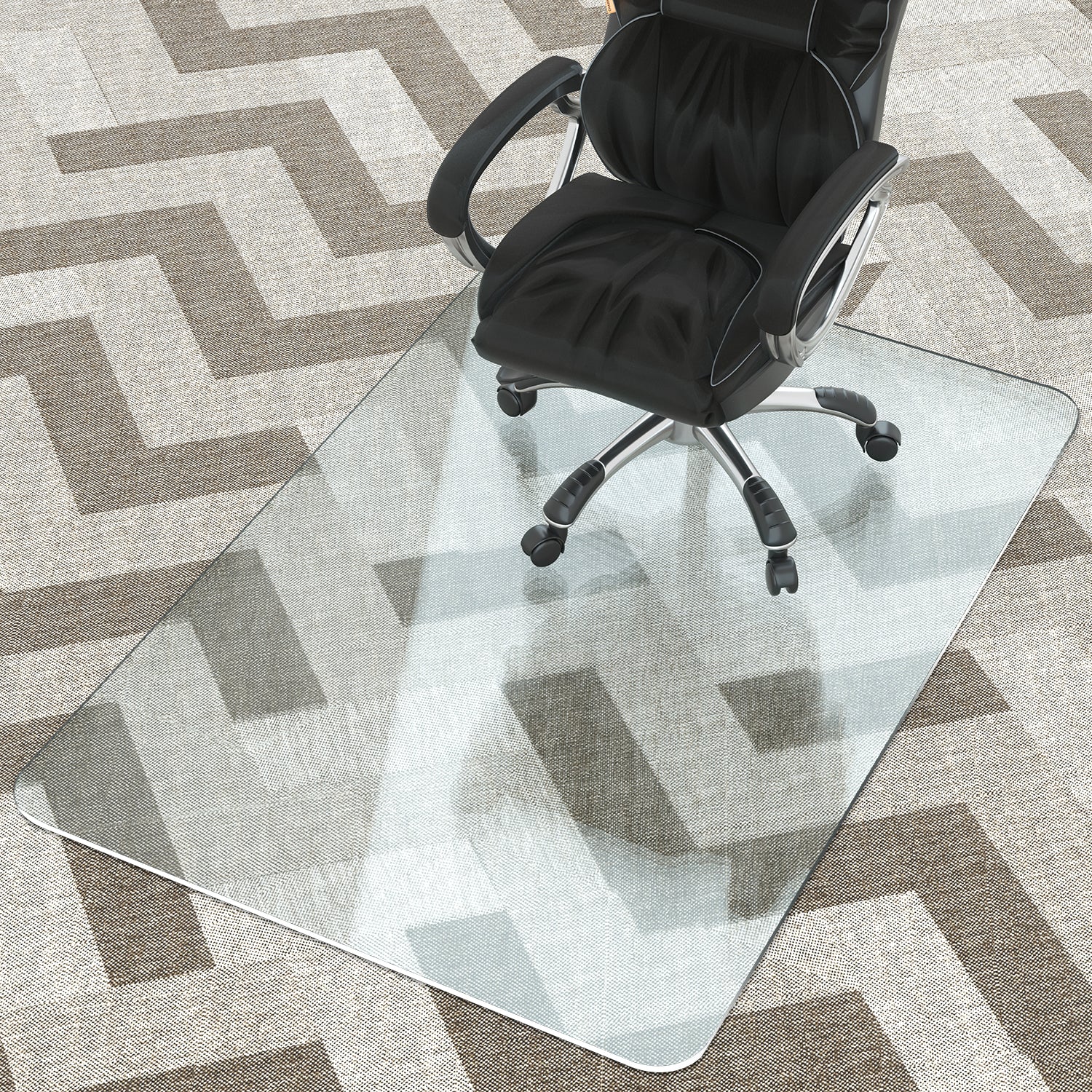Aothia Office Clear Floor Mat Hardwood Floor Chair Pad Product Description