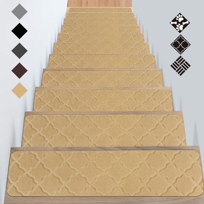 Self Adhesive Indoor Stair Runner Rugs Cover Mat Stair Treads for Wooden Steps