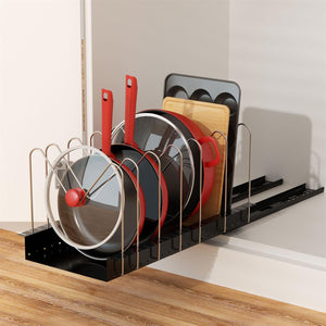 Golener 4 Adjustable Dividers for Pull Out Pots and Pans Organizer