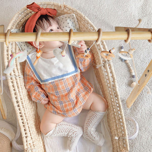 Best Baby Play Gym Wooden with 6 Infant Activity Toys