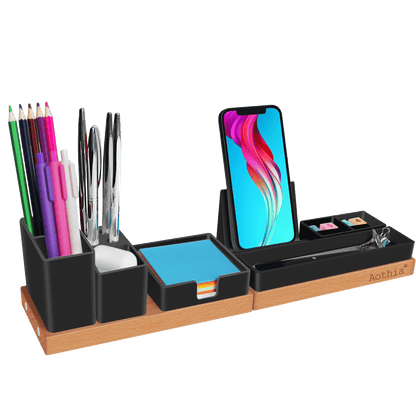 Aothia Desk Organizer, Office Accessories Storage with Magnetic-black