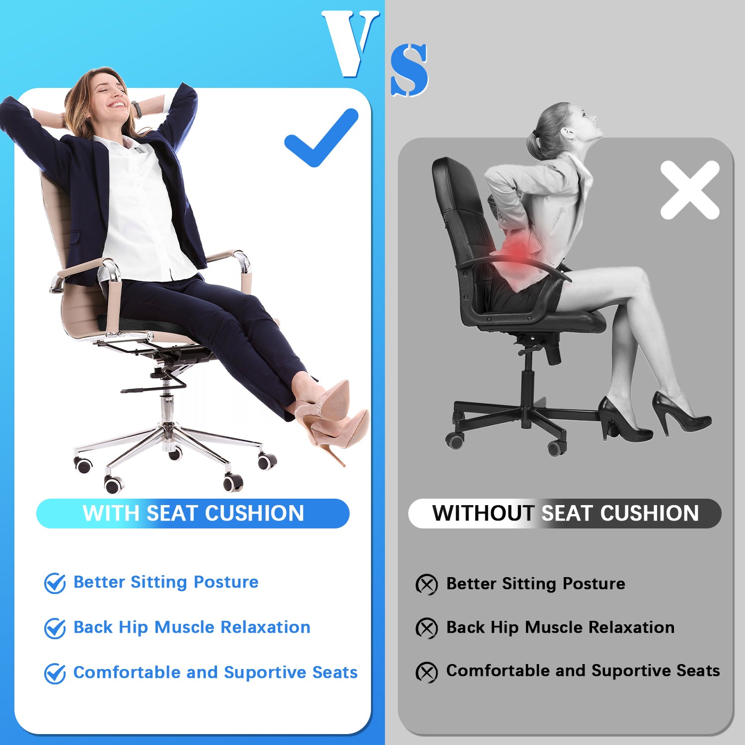 Desk chair cushion for best sale back pain