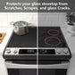 YUHFERA Stove Top Cover for Electric Stove - Silicone Stove Mat for Glass Top, Glass Cooktop Protector, XL Dish Drying Mats for Kitchen,Oven Covers for Electric Stove (Black,30 x 21)