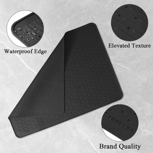 YUHFERA Stove Top Cover for Electric Stove - Silicone Stove Mat for Glass Top, Glass Cooktop Protector For Kitchen,Multi-functional Oven Covers for Electric Stove (Black,28 x 20)