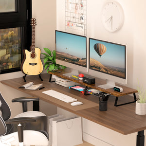 Aothia Dual Monitor Stand For Desk with Metal Legs
