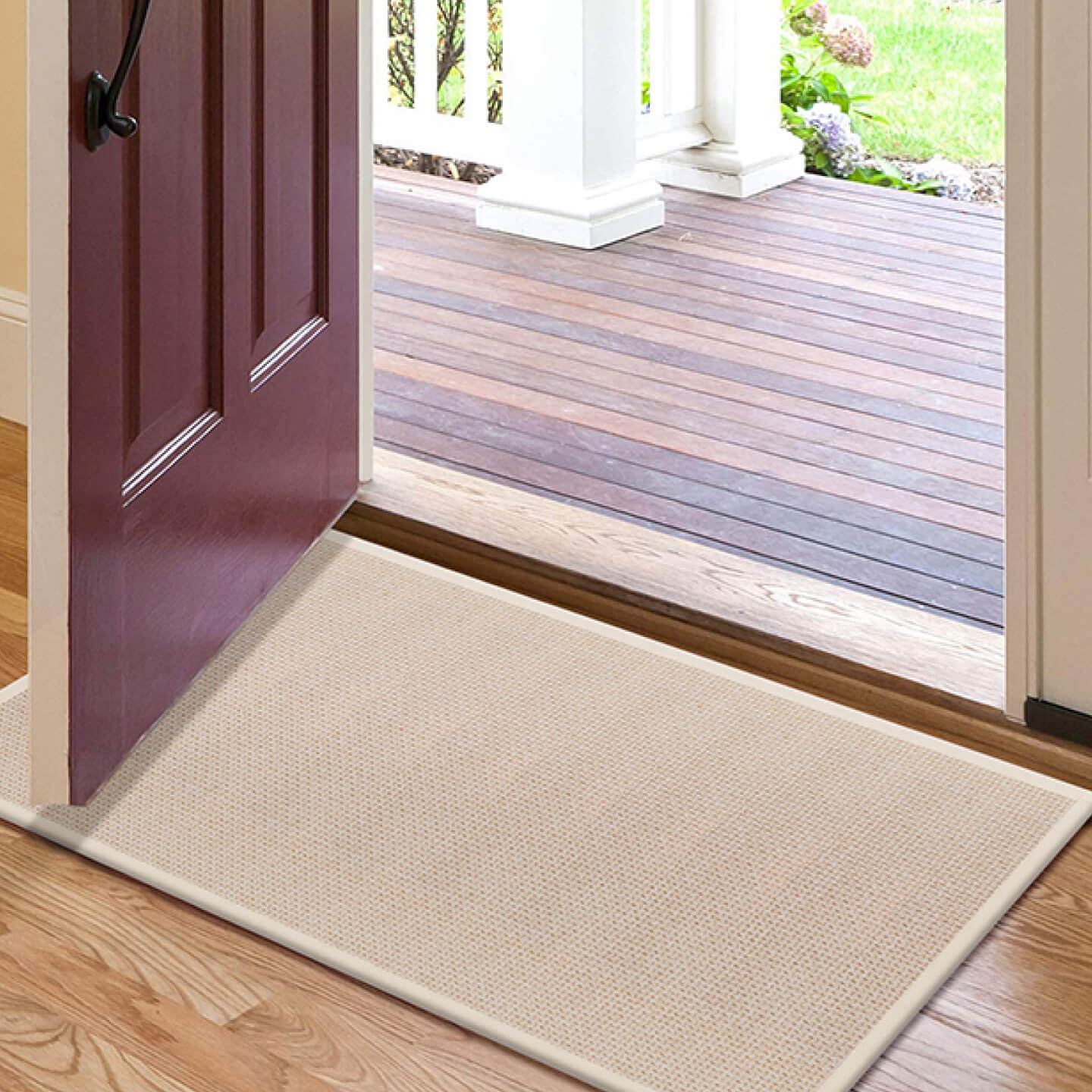 GOYLSER Front Door Mat Indoor Entrance Non Slip, Black Door Mat Outdoor  Door Rug Inside Doormat, Farmhouse Door Mat Front Door Inside Rug Dog Door