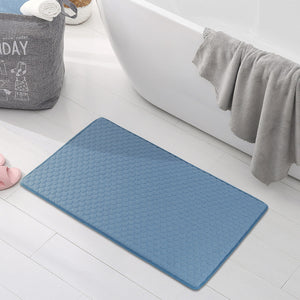 Best Memory Foam Bath Mat Set 24''x17'' Black Door Mat