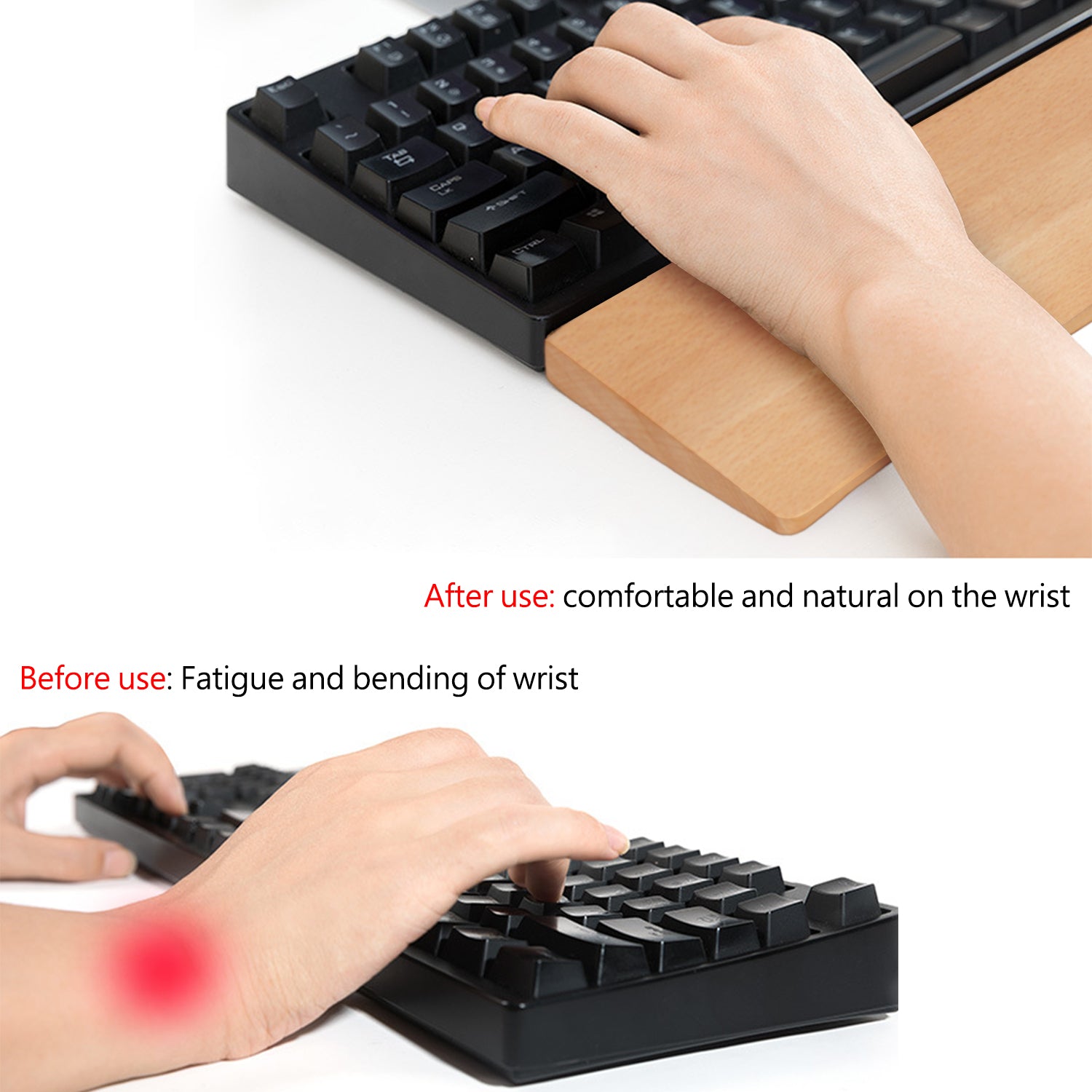 Aothia Keyboard Wooden Wrist Res